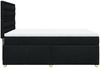 vidaXL Boxspringbett mit Matratze Schwarz 140x200 cm Stoff 3291319 Bild 5