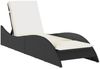 vidaXL Sonnenliege mit Auflage Schwarz 60x205x73 cm Poly Rattan 368278 Bild 2