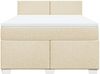 vidaXL Boxspringbett mit Matratze Creme 160x200 cm Stoff 3285937 Bild 4
