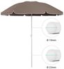 Sekey Sonnenschirm Ø 160 cm Balkonschirm Rund Strandschirm Sonnenschirm mit Schutzhülle, LxB: 160,00x160,00 cm, Neigungswinkel verstellbar, Höhe verstellbar, mit Tragetasche Bild 2