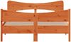 vidaXL Massivholzbett ohne Matratze Wachsbraun 160x200 Kiefernholz 3216377 Bild 4