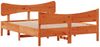 vidaXL Massivholzbett ohne Matratze Wachsbraun 160x200 Kiefernholz 3216377 Bild 3