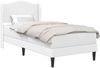 vidaXL Bettrahmen mit Kopfteil Weiß 100x200 cm Kunstleder 42027845 Bild 2