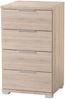 Nachtkommode >Smilla< in Eiche Sonoma, Melamin - 46x79x42cm (BxHxT) Bild 4