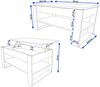 TREND WERK Couchtisch Lift-Couchtisch höhenverstellbar Sofatisch 92×54 cm mit Stauraum, verstecktem Fach Wohnzimmertisch Holz modern Bild 2