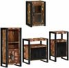 vidaXL Badezimmermöbel-Set mit Tür 4 pcs Mehrfarbig Massives Altholz 3305687 Bild 3