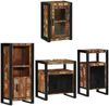 vidaXL Badezimmermöbel-Set mit Tür 4 pcs Mehrfarbig Massives Altholz 3305687 Bild 2