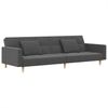 vidaXL Schlafsofa 2-Sitzer mit 2 Kissen Hellgrau Stoff 375799 Bild 2