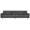 vidaXL Schlafsofa 2-Sitzer mit 2 Kissen Hellgrau Stoff 375799 Bild 5