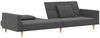 vidaXL Schlafsofa 2-Sitzer mit 2 Kissen Hellgrau Stoff 375799 Bild 4
