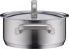 WMF Gourmet Plus Kochtopf klein 20cm, Metalldeckel mit Dampföffnung, Bratentopf Induktion 2,5l, Cromargan Edelstahl mattiert, Innenskalierung Bild 4