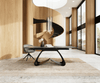 Esstisch Edge 200-300x100 Keramik Laminam®Nero Greco Anthrazit W-Gestell Schwarz ausziehbar Bild 2
