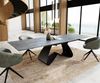 Esstisch Edge 200-300x100 Keramik Laminam®Nero Greco Anthrazit W-Gestell Schwarz ausziehbar Bild 5