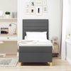 vidaXL Boxspringbett mit Matratze Dunkelgrau 100 x 200 cm Stoff 3339519 Bild 3