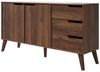 Beautysofa Kommode NOREL modernes Design mit drei Schubladen und zwei Schränken (erhältlich in Braun Walnuss & Cashmere), Breite: 160 cm Bild 4