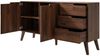 Beautysofa Kommode NOREL modernes Design mit drei Schubladen und zwei Schränken (erhältlich in Braun Walnuss & Cashmere), Breite: 160 cm Bild 3