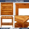 Beistelltisch Holz EMMI - Massivholz, 60x60x45cm | Couchtisch Akazie Beistelltisch Couch Holztisch Outdoor Sofatisch Gartentisch eckig Bild 5