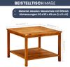 Beistelltisch Holz EMMI - Massivholz, 60x60x45cm | Couchtisch Akazie Beistelltisch Couch Holztisch Outdoor Sofatisch Gartentisch eckig Bild 3