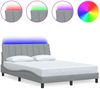 vidaXL Bettgestell ohne Matratze "Hanko" Hellgrau 120x200 cm Stoff 3310447 Bild 2