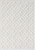 carpet city Teppich Hochflor Wohnzimmer - 140x200 cm - Einfarbig Weiß/Creme - Geometrisches Hochtief-Muster/ 3D-Effekt - Shaggy Teppiche Schlafzimmer Boho, Scandi Bild 3