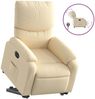 vidaXL Relaxsessel mit Aufstehhilfe Elektrisch Creme Stoff 3204857 Bild 2