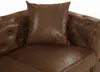 Vente-unique - EDWINA Sofa StoffStoff Braun - B 91 cm x H 76 cm x L 162 cm Bild 4
