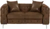 Vente-unique - EDWINA Sofa StoffStoff Braun - B 91 cm x H 76 cm x L 162 cm Bild 2