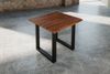 Esstisch Baumkante massiv Akazie nougat 90 x 90 cm schwarz LAUREN 71246792 Bild 3