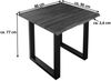 Esstisch Baumkante massiv Akazie nougat 90 x 90 cm schwarz LAUREN 71246792 Bild 2