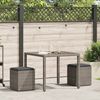 vidaXL Gartenhocker mit Kissen 2 Stk. Grau 40x40x43 cm Poly Rattan 4104041 Bild 2