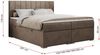 Boxspringbett mit 2 Bettkästen, Matratze und Topper, Polsterbett - ALLY - 160x200cm - Braun Velours - H3 Bild 5