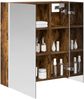 vidaXL Badezimmerspiegelschrank Geräucherte Eiche 63,5 x 15,5 x 70 cm 889243 Bild 3
