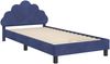 vidaXL Kinderbettgestell mit Kopfteil Polizeiblau 90 x 190 cm Samt 42011161 Bild 4