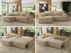 Ecksofa, L-förmiges, lose Kissen, DL-Schlaffunktion, (H 100 x T 187 x B 273 cm) - CUBO L - Boucle Hellbraun - linke Seite Bild 2