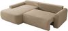 Ecksofa, L-förmiges, lose Kissen, DL-Schlaffunktion, (H 100 x T 187 x B 273 cm) - CUBO L - Boucle Hellbraun - linke Seite Bild 5