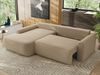 Ecksofa, L-förmiges, lose Kissen, DL-Schlaffunktion, (H 100 x T 187 x B 273 cm) - CUBO L - Boucle Hellbraun - linke Seite Bild 4