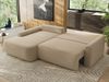 Ecksofa, L-förmiges, lose Kissen, DL-Schlaffunktion, (H 100 x T 187 x B 273 cm) - CUBO L - Boucle Hellbraun - linke Seite Bild 3