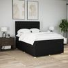vidaXL Boxspringbett mit Matratze Schwarz 140x200 cm Stoff 3292088 Bild 3