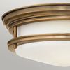 Elstead Hadrian 2 Light Deckenleuchte Glas opal Bronze gebürstet Bild 2