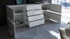 Vladon Sideboard Flow, Weiß matt/Weiß Hochglanz - Moderne Kommode mit Ambient Light Verglasung für Ihr Wohnbereich (177 x 75 x 39 cm) Bild 2