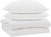 vidaXL Bettdecke mit Kissen 3 pcs Weiß Mikrofaser 3377377 Bild 2
