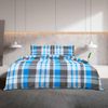 vidaXL Bettwäsche-Set Blau und Grau 260x240 cm Baumwolle 136068 Bild 3