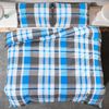 vidaXL Bettwäsche-Set Blau und Grau 260x240 cm Baumwolle 136068 Bild 5