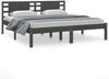 Massivholzbett Grau Kiefer 200x200 cm [3104240] Bild 2