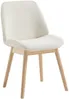 Vente-unique - LEYADA Stuhl Stoff Beige - B 56,5 cm x H 84 cm x L 50 cm Bild 4