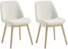 Vente-unique - LEYADA Stuhl Stoff Beige - B 56,5 cm x H 84 cm x L 50 cm Bild 2
