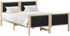 vidaXL Bettrahmen mit Kopfteil Schwarz 140 x 200 cm Stoff 3394265 Bild 2