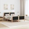 vidaXL Bettrahmen mit Kopfteil Schwarz 140 x 200 cm Stoff 3394265 Bild 4