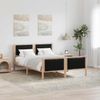 vidaXL Bettrahmen mit Kopfteil Schwarz 140 x 200 cm Stoff 3394265 Bild 1