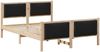 vidaXL Bettrahmen mit Kopfteil Schwarz 140 x 200 cm Stoff 3394265 Bild 3